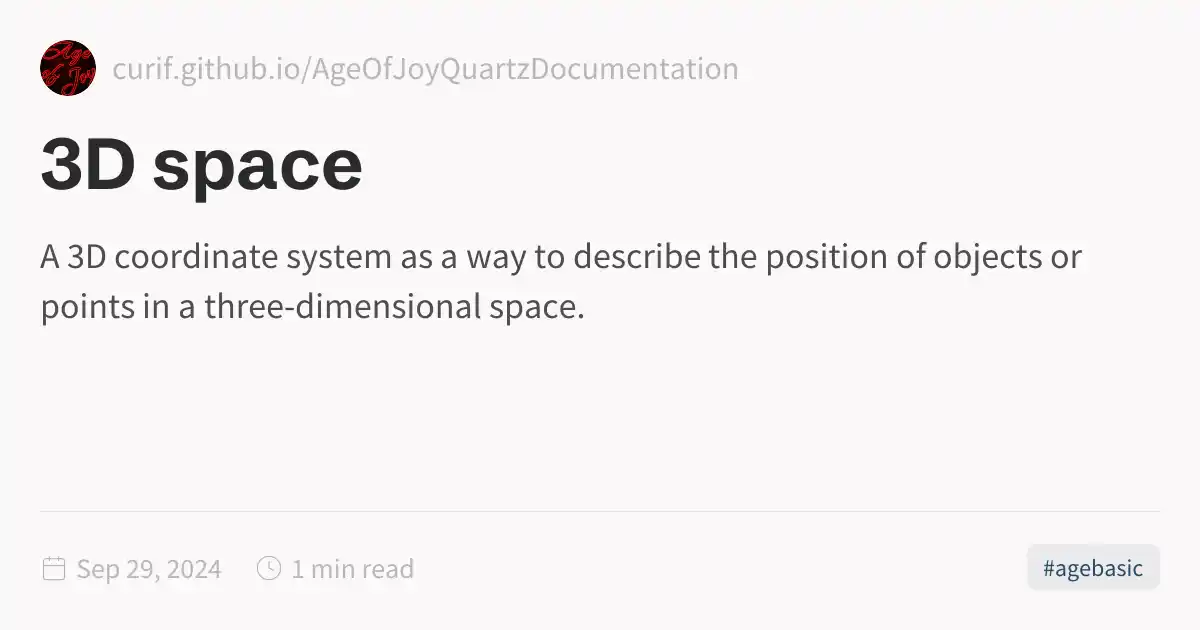 3D space